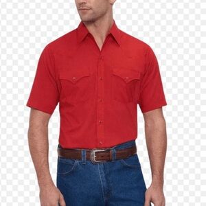 INC International Concepts Red Cotton Shirt